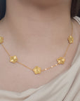 Gold Clovers Necklace