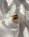 Adjustable Drop Gold Ring