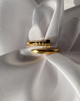 Double Bolt Gold Ring